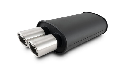 Vibrant Performance 12310 Streetpower Flat Black Oval Muffler 2.5in Inlet