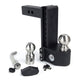 Weigh Safe Steel Drop Hitch - Adjustable Trailer Hitch with Ball Mount - Designed for 2.5" Receivers - Includes 2 Tow Balls - 8" Drop Hitch, 22,000 lbs GTW, 2-Piece Lock Set
