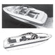 Carver CRV77122S-11 22 ft. Vhull Runabout I-O Boat Cover with Windhsield & Bow Rails - Slate Gray