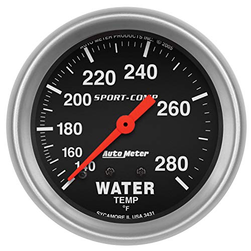 Auto Meter 3431 Sport-Comp Mechanical Water Temperature Gauge