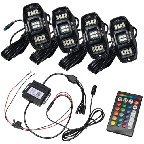 Oracle Lighting 5895-339: Colorshift Rgb+W Underbody Wheel Well Rock Light Kit (4 Pcs)