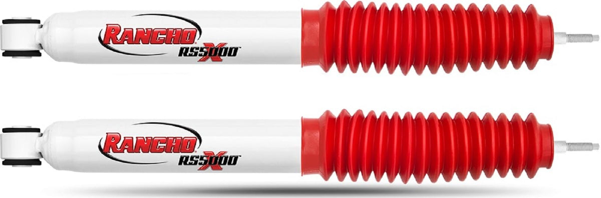 Rancho RS5000X Series Pair of Front Suspension Shock Absorbers for 1997-2002 Ford Expedition 4WD with 4 Inch Lift | Improves Handling and Performance, Reduces Fade, Built to Last | RS55237