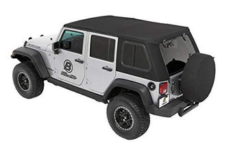 compare product Bestop 5486317 Trektop Pro for Jeep Wrangler JK 4-Door in Black Twill