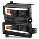 ANZO USA ANZO - 19-22 Chevrolet Silverado 1500 LED Proj HL w/LGT Bar SwBk Seq. Blk w/in. Light - Driver Side ON (111566-L)
