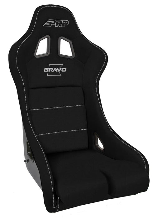 PRP Bravo Composite Racing Seat - FIA Certified - Universal Off-Road Racing Seat for Wranglers, Trucks, Buggies, Rock Crawlers, and 4x4 - Dual Density Foam and Lumbar Support (Black Cloth)