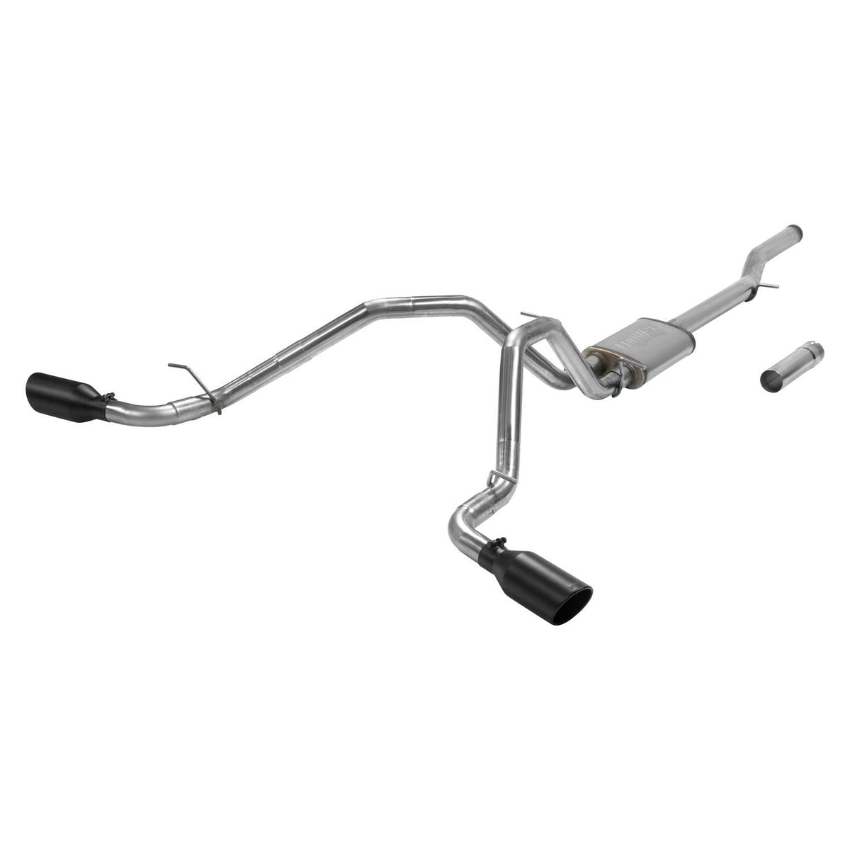 Flowmaster 717869 FlowFX Cat-Back Exhaust 2.5 Inch 409 Stainless Steel 4.5 Inch Black 304 Stainless Tips Compatible with 2014-2019 Classic Body Chevy Silverado GMC Sierra 1500 Crew Cab Double Cab 5.3L