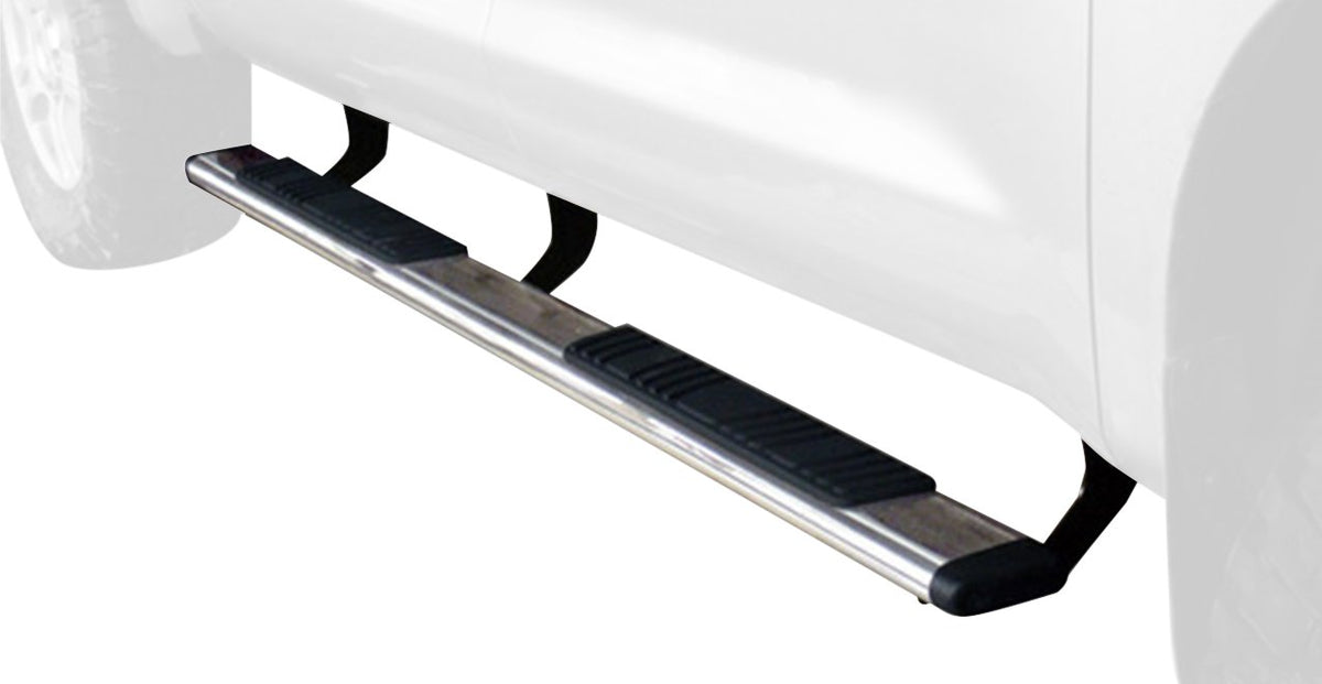 Go Rhino 5" OE Xtreme Low Profile Sidesteps & Brackets | Stainless Steel, Polished | 685403580PS | Fits 2015-2024 Chevrolet Colorado & GMC Canyon Crew Cab Pickup