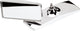 Billet Specialties 73420 1-3/4" x 5-1/4" Polished Rectangle Mirror Head