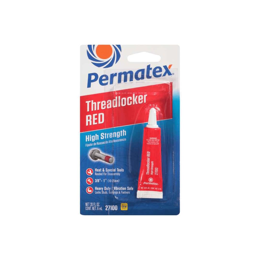 Permatex 27100 .20 Oz Red High Strength Threadlocker