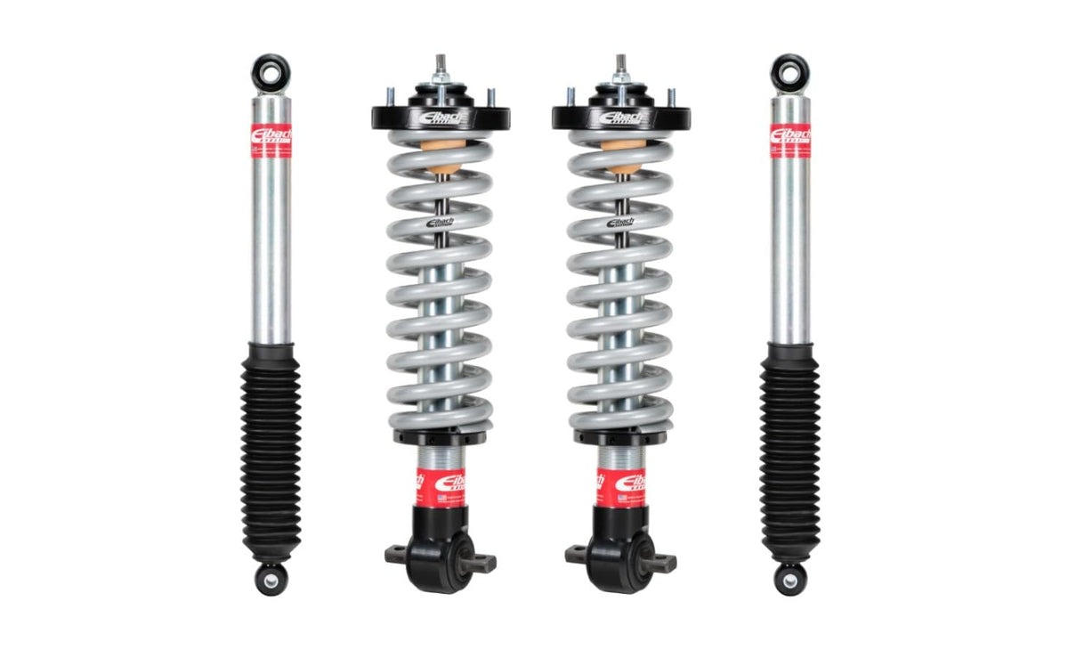 Eibach Suspension Lift Kit, PRO-TRUCK-LIFT STAGE 2, 1-3/4 to 4 in Front Lift, 0 to 1-1/2 in Rear Lift, Shocks/Springs, compatible with GM Fullsize Truck 2014-18, Kit