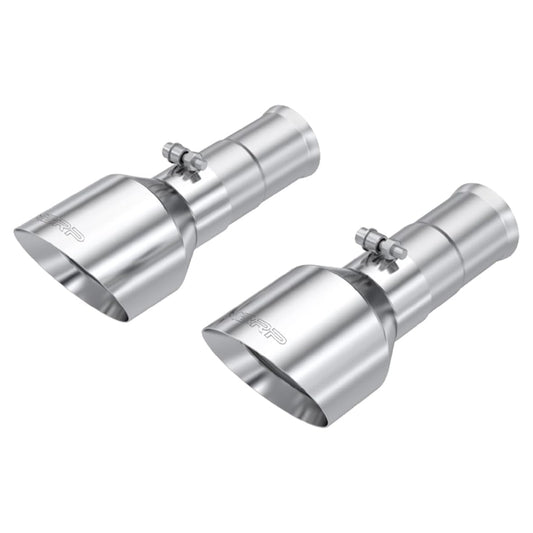 MBRP T304 Stainless Steel Exhaust Tips, 5" Outer Diameter, Dual Wall Angle Cut, Sold in Pairs | T5204