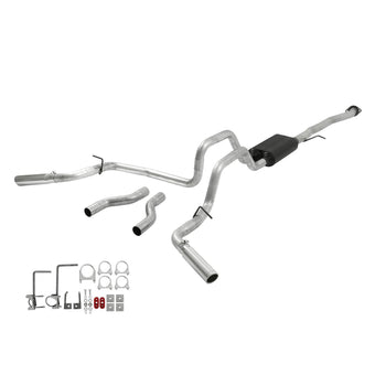 compare product Flowmaster 17436 American Thunder Cat-Back Exhaust Kit Dual 2.5 Inch Aluminized 3 Inch Stainless Tips Compatible with 1999-2007 Classic Chevy Silverado GMC Sierra 1500 4.8 5.3L Crew Cab Short Bed