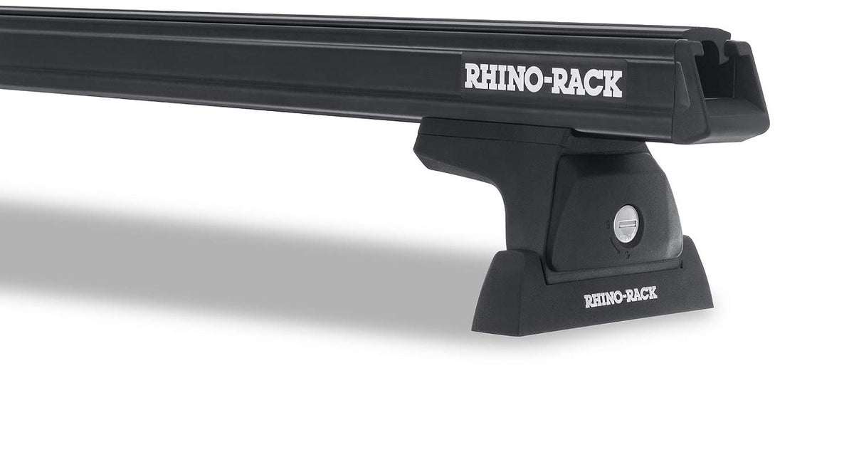 Rhino Rack Roof Rack Kit for Full Size Truck Bed Cap Topper Canopy, Includes 65" Aluminum HD Bars, Glass Reinforced Nylon Quick Release Legs, Fit Kits for Yakima & Thule Tracks, Black (Y01-140B-NT)