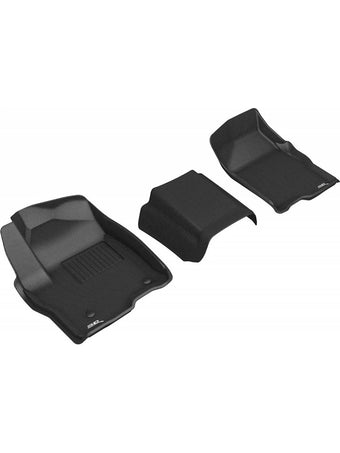 compare product 3D MAXpider Custom Fit Kagu Floor Mat (Black) Compatible with GMC Sierra/Chevrolet Silverado 1500 Crew Cab 2019-2026 / 2500HD/3500HD Crew Cab 2020-2026 (Bench Seat) - Front Row