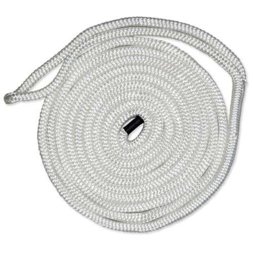 CMP Cordage CDL3825WH, Dock Line, 3/8" Diameter - 25' Length, Double Braid, White