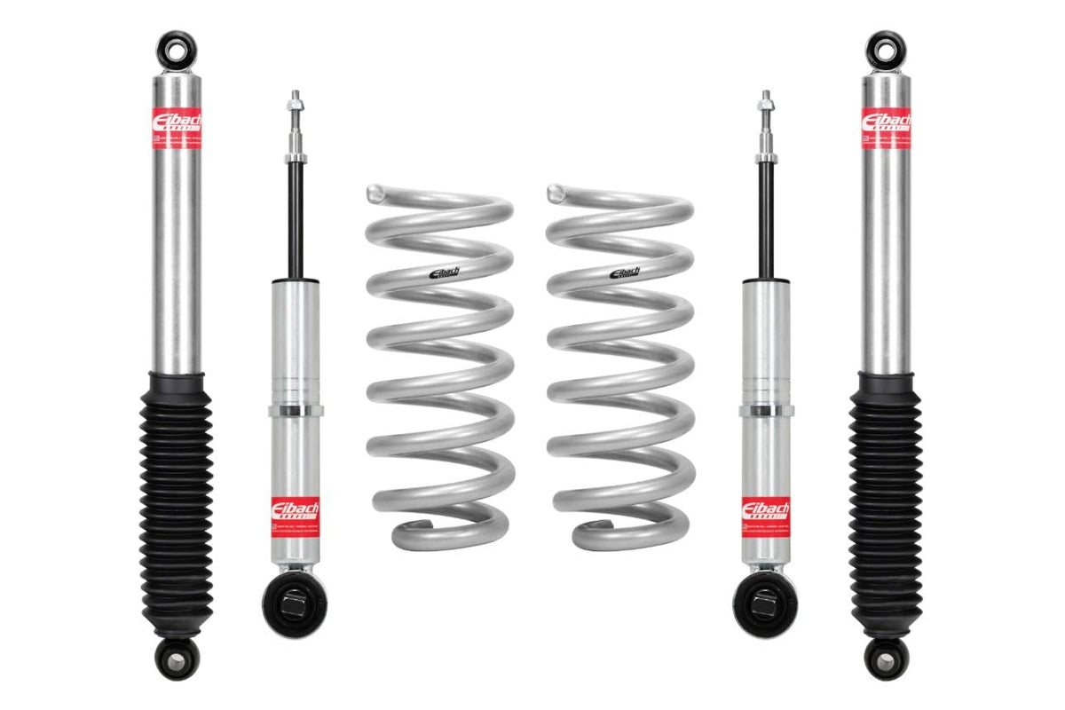 Eibach Suspension Lift Kit, PRO-TRUCK-LIFT STAGE 1, 2-1/2 in Front Lift, 0 to 1-1/2 in Rear Lift, Shocks/Springs, compatible with GM Fullsize Truck 2014-18, Kit