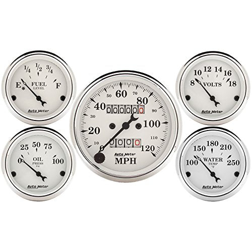 Auto Meter 1601 Old TYME White Street Rod Kit