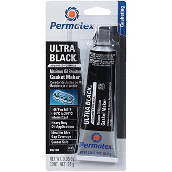 compare product Permatex 82180-12PK Ultra Black Maximum Oil Resistance RTV Silicone Gasket Maker, 3.35 oz. Tube (Pack of 12)