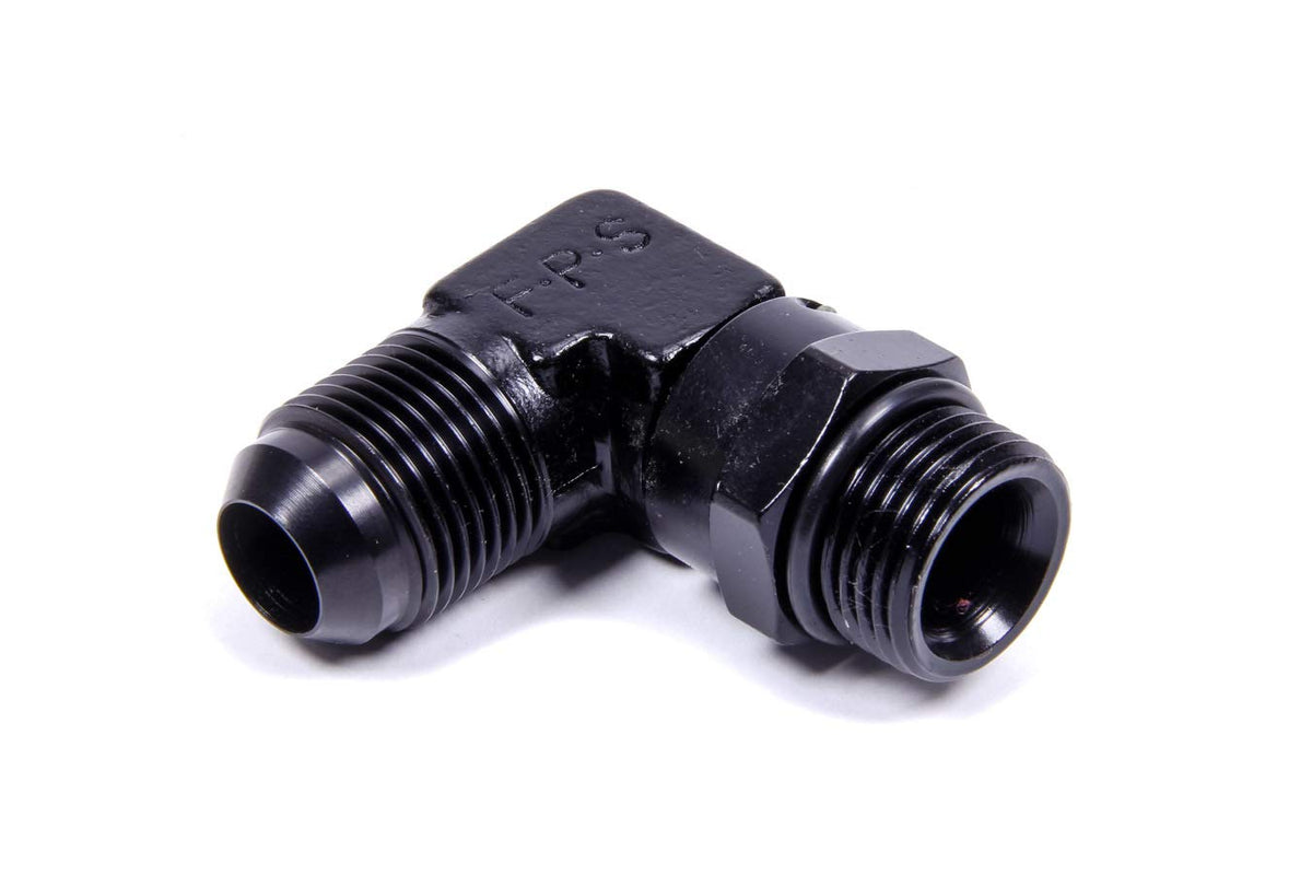 Aeromotive 15691 Black 90-Degree Elbow Adapter, AN-10 ORB to AN-10 Flare