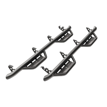compare product RealTruck Podium LG Steps for RAM | Cab Length, Stainless Steel, Textured Black | HPD0973QC-TX | Fits 2009-2015.5 RAM 1500 Quad Cab, SRW Gas
