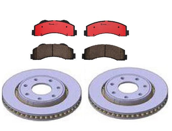 compare product Brembo - Front Brake Kit for Ford F-150 2014-2010 - Ceramic Brake Pads (P24166N) and Rotors (09.C274.21). Kit KT00544