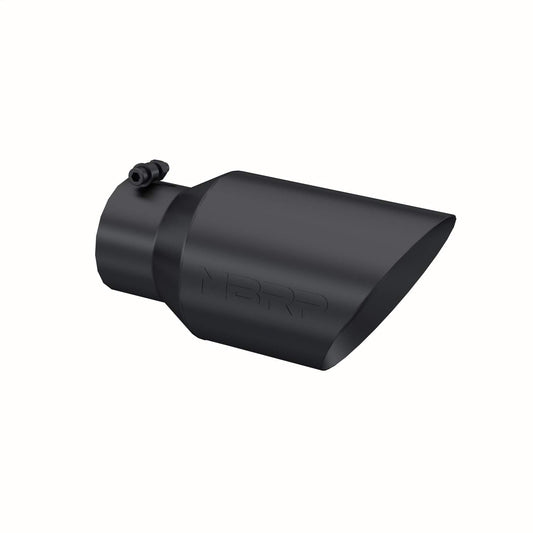MBRP T5072BLK 6" O.D. Dual Wall Angled Exhaust Tip (Black Coated)