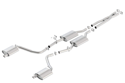 BORLA 140686 Cat-Back Perf. Exhaust System for 2015-2023 Dodge Charger V6 & Chrysler 300 V6 T-304 Stainless Steel ATAK Sound Dual Split Rear Exit Single 2.25" Exit Each Side Reuse O.E. Tips