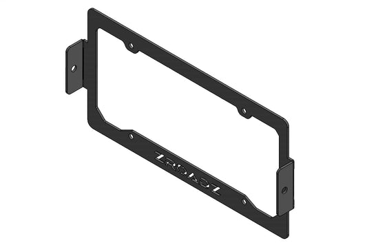 ZROADZ Universal LED License Plate Frame Bracket KIT- Black Mild Steel - Bolt-ON Includes (2) 3 Inch LED Pod Lights and Harness PN#Z310005-KIT