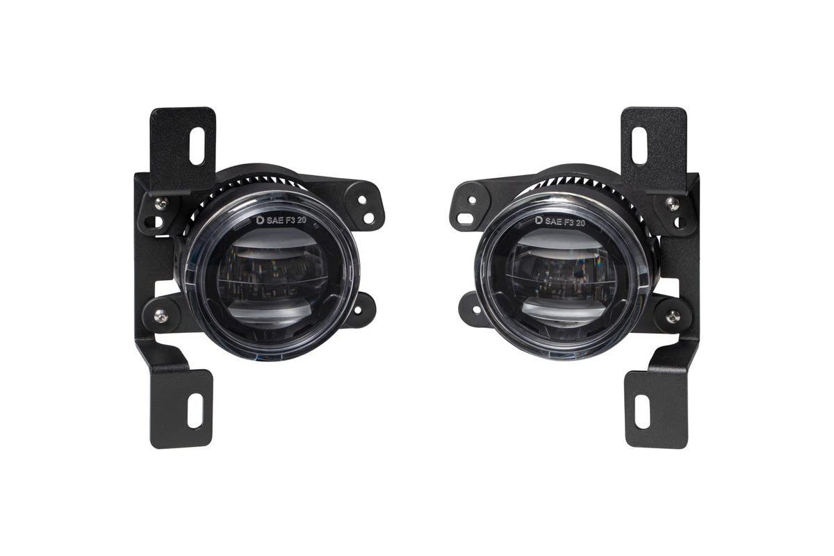 Diode Dynamics Elite Series Type MR Fog Lamps compatible with Jeep JK Wrangler, JL Wrangler, Gladiator (pair), Cool White (6000K)