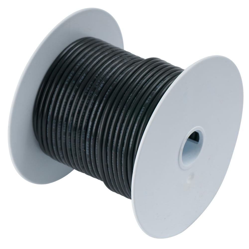 Ancor 115005 Tinned Copper Battery Cable, 1 AWG (40mm2), Black - 50ft