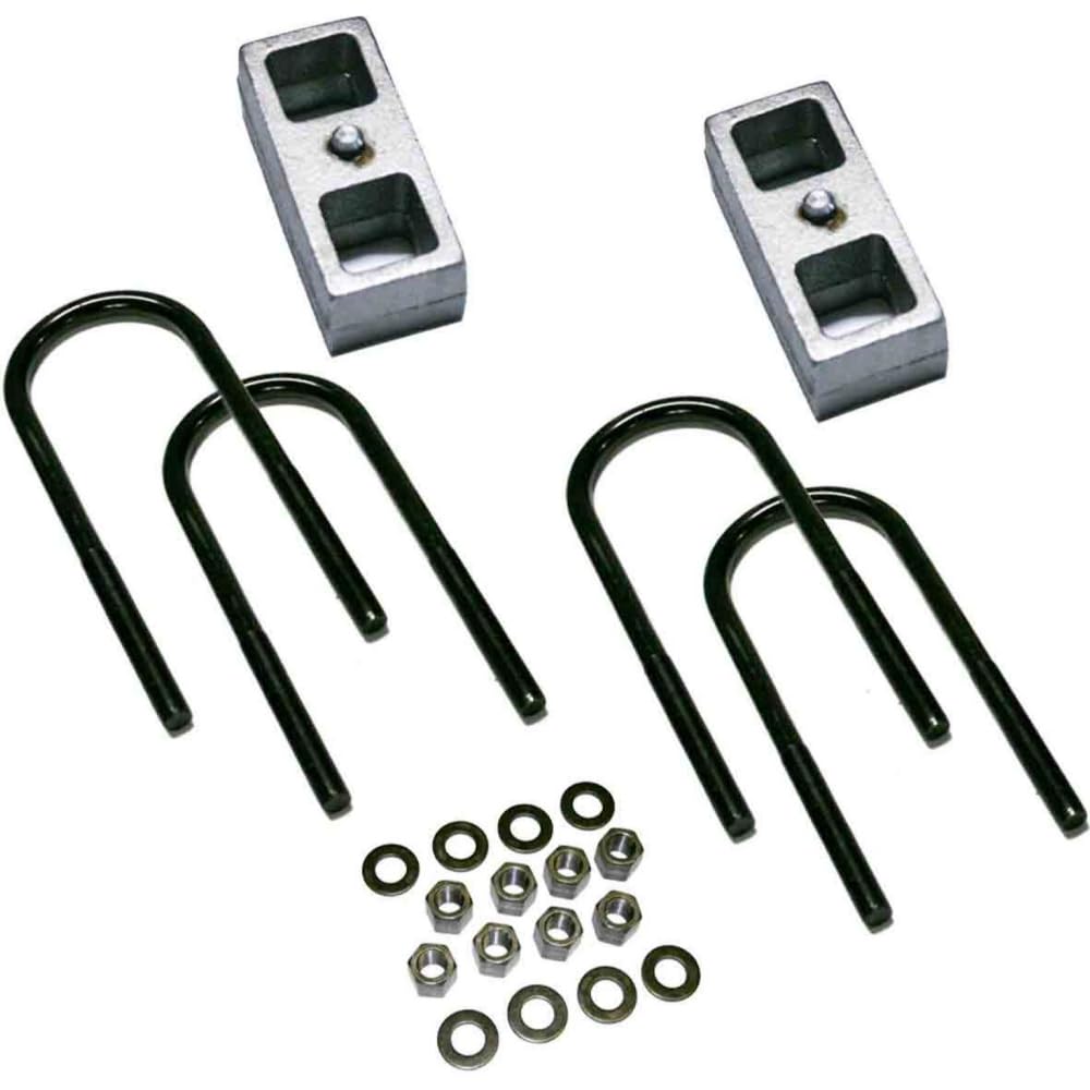 RealTruck SUPERLIFT SUSPENSION 2" Block Kit for Ford F-350 | Rear Lift Blocks, U-Bolts, & Hardware | 1525 | Fits 1983-1997 Ford F-350 4WD (Will Not Fit Dually)