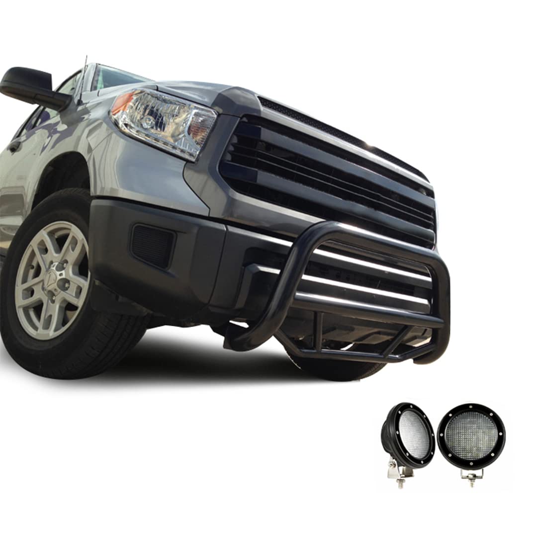 Black Horse Max Bull Bar Kit No skid plate Black Compatible with 2007-2021-Toyota Tundra-MBB-TOD1009-PLFB