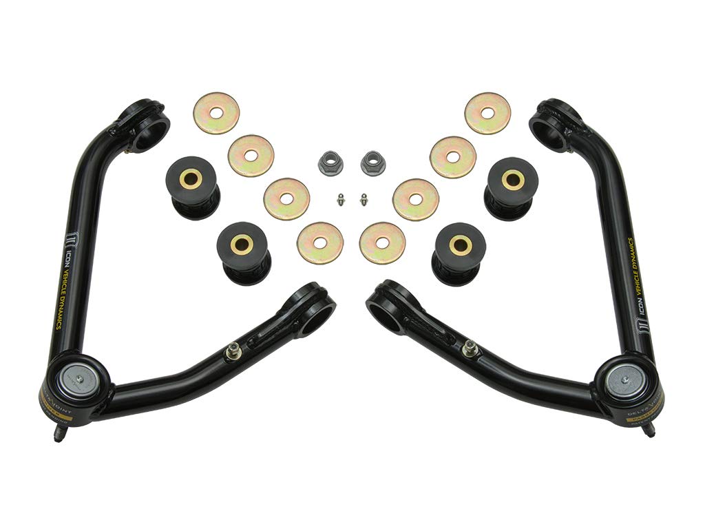 ICON Tubular Upper Control Arm Kit w/Delta Joint, Small Taper, Compatible with 2007-2016 GM 1500, 78600DJ