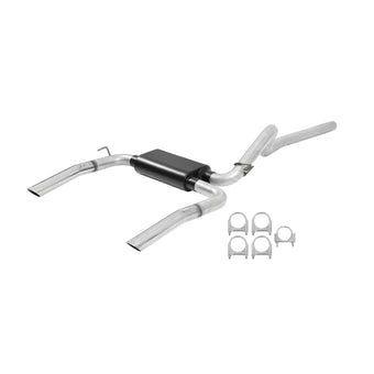 compare product Flowmaster 17199 American Thunder Cat-Back Exhaust Kit 3 Inch Aluminized Steel 3 Inch Angle Cut Polished 304 Stainless Steel Tips Compatible with 1998-2002 Chevy Camaro and Pontiac Firebird 5.7L