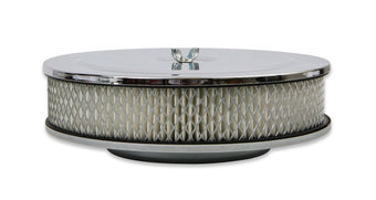compare product Mr. Gasket 1487 Air Cleaner - 9 Inch Diameter x 2-3/4 Inch Tall - Chrome