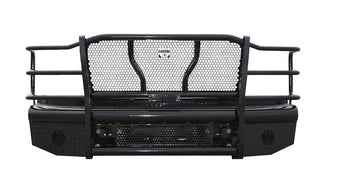 compare product Cattleman HD 2237P Pipe Series Front Bumper with Grille Guard Fits Dodge Ram 2500 and Ram 3500 2003-2005, Gloss Black Powder-Coated Steel 1-Piece Bolt-On Punch Plate Screen Headlight Protection