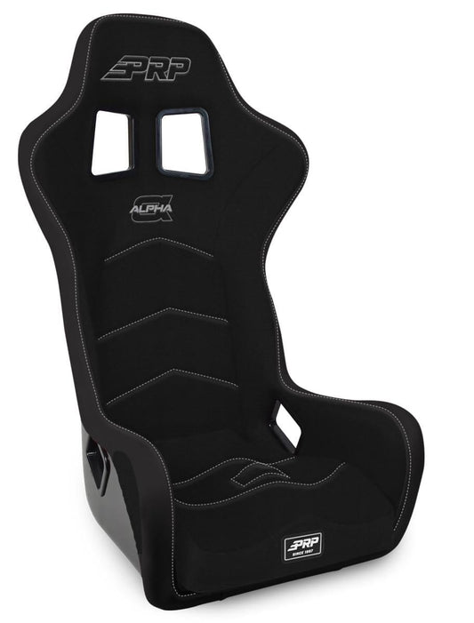 PRP Alpha Extra Wide Composite Racing Seat - Universal Off-Road Racing Seat for Wranglers, Trucks, Buggies, Rock Crawlers, and 4x4 - Dual Density Foam and Lumbar Support (Black Cloth)