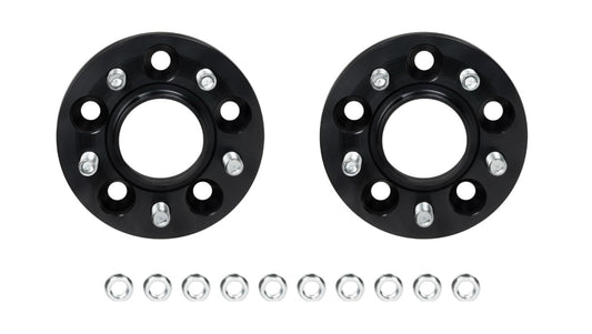 Eibach Wheel Spacer, 5 x 114.3 mm Bolt Pattern, 16 mm Thick, Lug Nuts Included, Aluminum, Black Anodized, Compatible with Tesla Model 3 2017-23 / Tesla Model Y 2020-25, Pair