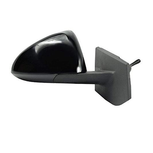 Fit System Passenger Side Mirror for Chevrolet Spark LS, LT Model, Textured Black w/PTM Cover, Foldaway, Manual Remote