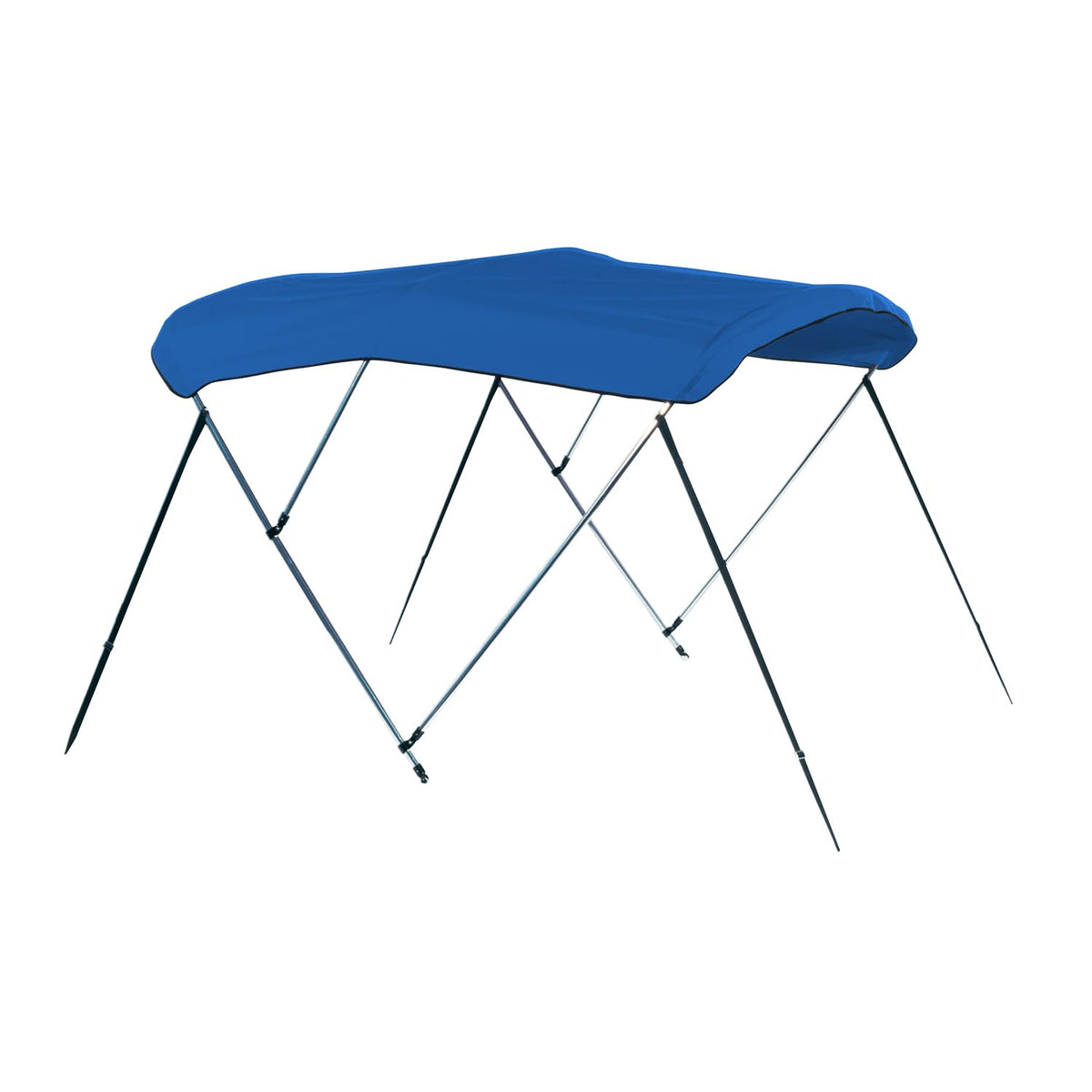 Carver A4681UB-04 6'L 3-Bow Round Tube Bimini Top Kit - 46" H, Fits 79"-84" W, Pacific Blue
