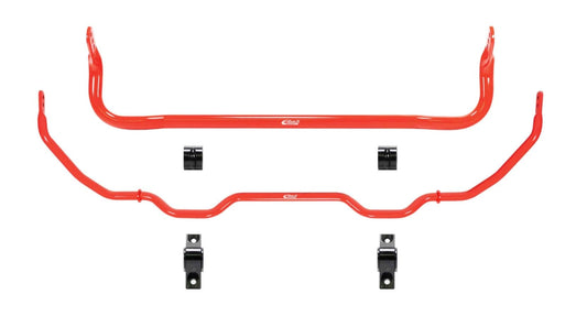 Eibach Sway Bar, Front/Rear, 32 mm Diameter Front, 22 mm Diameter Rear, Polyurethane Bushings, Steel, Red Powder Coat, compatible with Tesla 3 2017-19, Kit