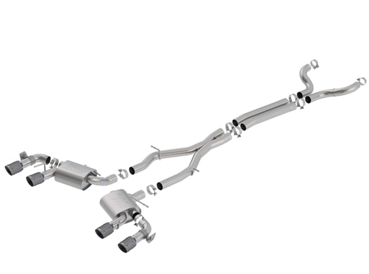 BORLA 140727CFBA Cat-Back System for 2017-2023 Chevrolet Camaro ZL1 6.2L V8 Auto./ Man. Trans. With NPP (dual mode exhaust). NOT Recommended For Convertibles. Installation REQUIRES Cutting O.E. System