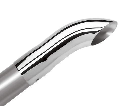 BORLA 20109 Exhaust Tip 2.25" Inlet - 2.25" Single Round Turndown/Turnout Outlet - 8.75" Long Exhaust Tip. Set Screw Mounting Method. Set Screw Included.