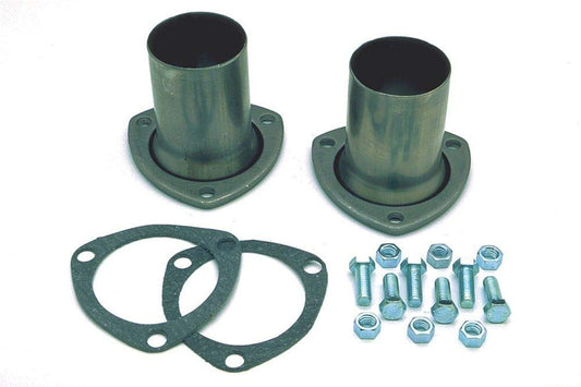 Hedman Hedders Collector Reducer, 3 in Inlet to 2.5 in OD Outlet, 3-Bolt Flange, Gaskets, Steel, Natural, Pair