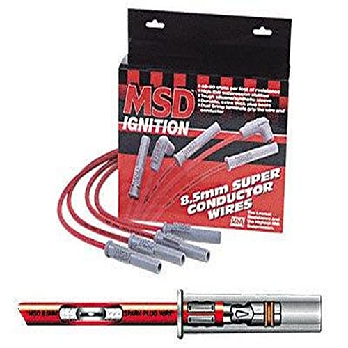 MSD 31353 Super Conductor Spark Plug Wire Set Black