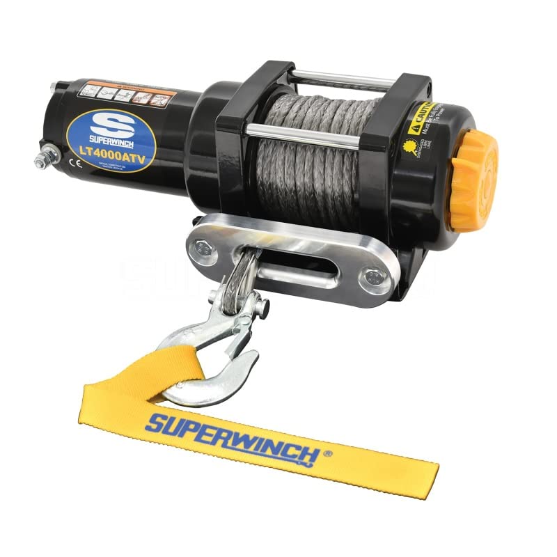 Westin 1140230 LT4000 Winch Synthetic; 4000 lbs; 1.4hp; 12V; 3/16 in. x 50 ft. Synthetic Rope; Black;