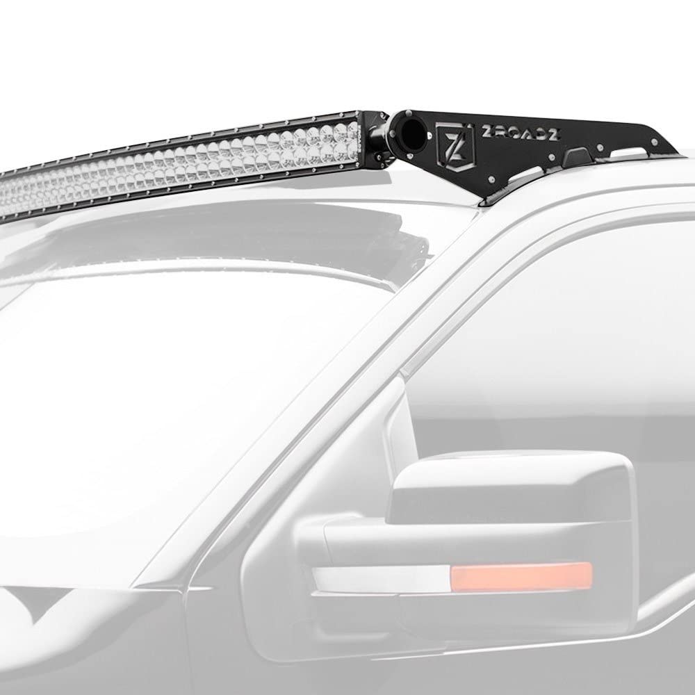 ZROADZ Front Roof Mounted LED Bar Kit - Compatible w/ 2015-2020 ALL Ford F-150 Complete Kit with Mounting Brackets, 50 Inch Curved Zroadz Led light bar & Wiring Harness- PN #Z335731-KIT-C