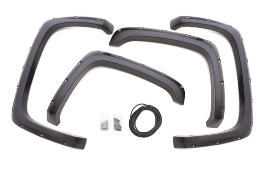 Lund RX113T Elite Series Black Rivet Style Textured Fender Flare - 4 Piece