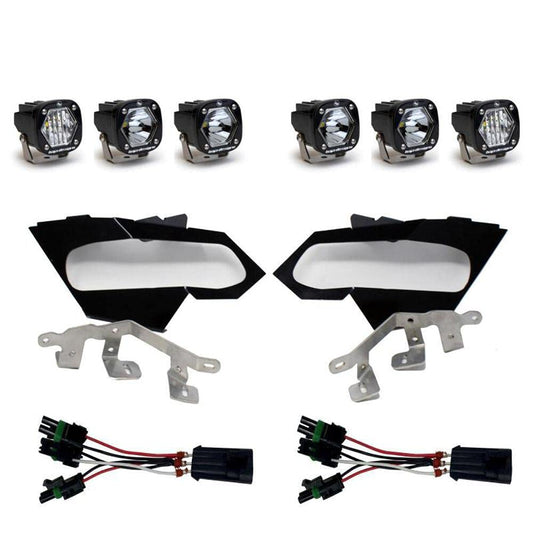 Baja Designs UTV S1Triple LED Headlight Kit for Can-AM Maverick X3 2017-21