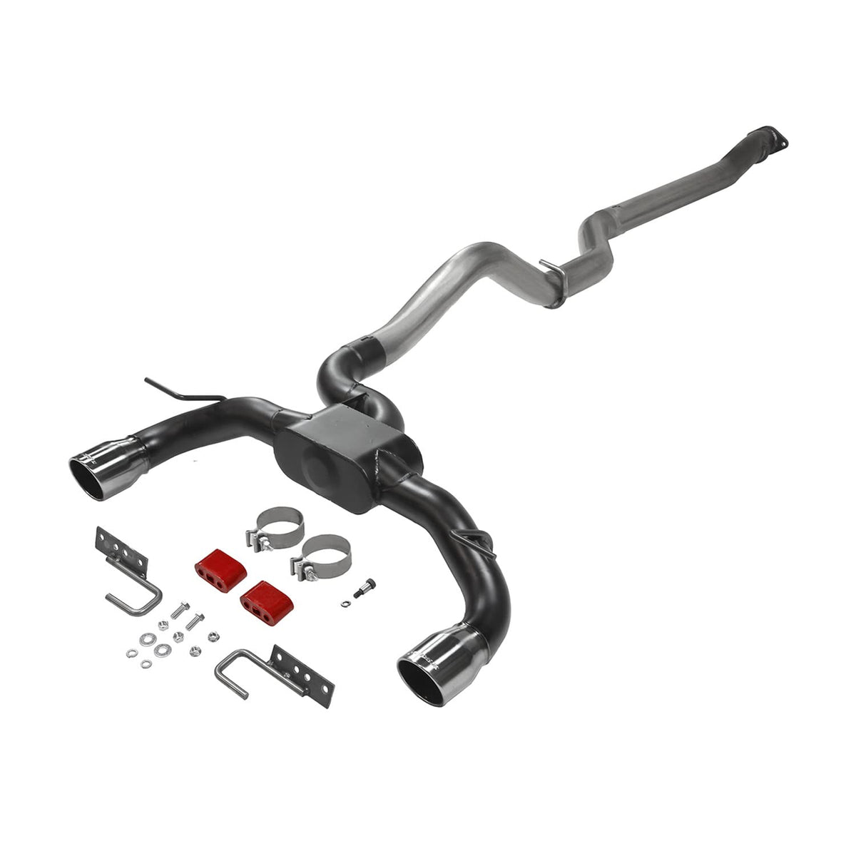 Flowmaster 818144 Outlaw Cat-Back Exhaust System Stainless Dual Exit Black Tips